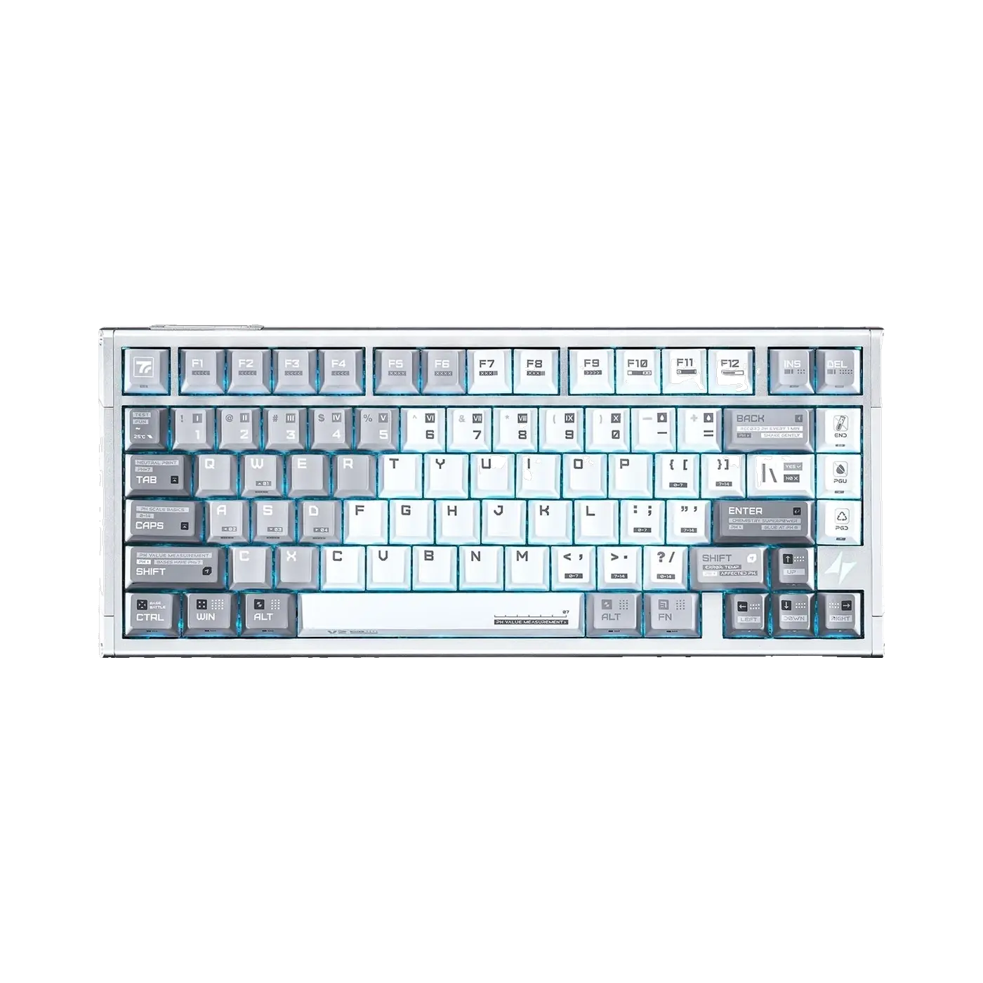 ATK RS7 V2 Ultra klaviatura, gümüş samuray, yuxarıdan görünüş